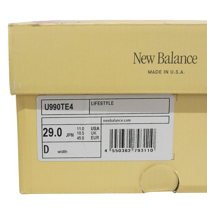 Pristine NEW BALANCE Low cut sneakers beige leather mens 29 U990TE4