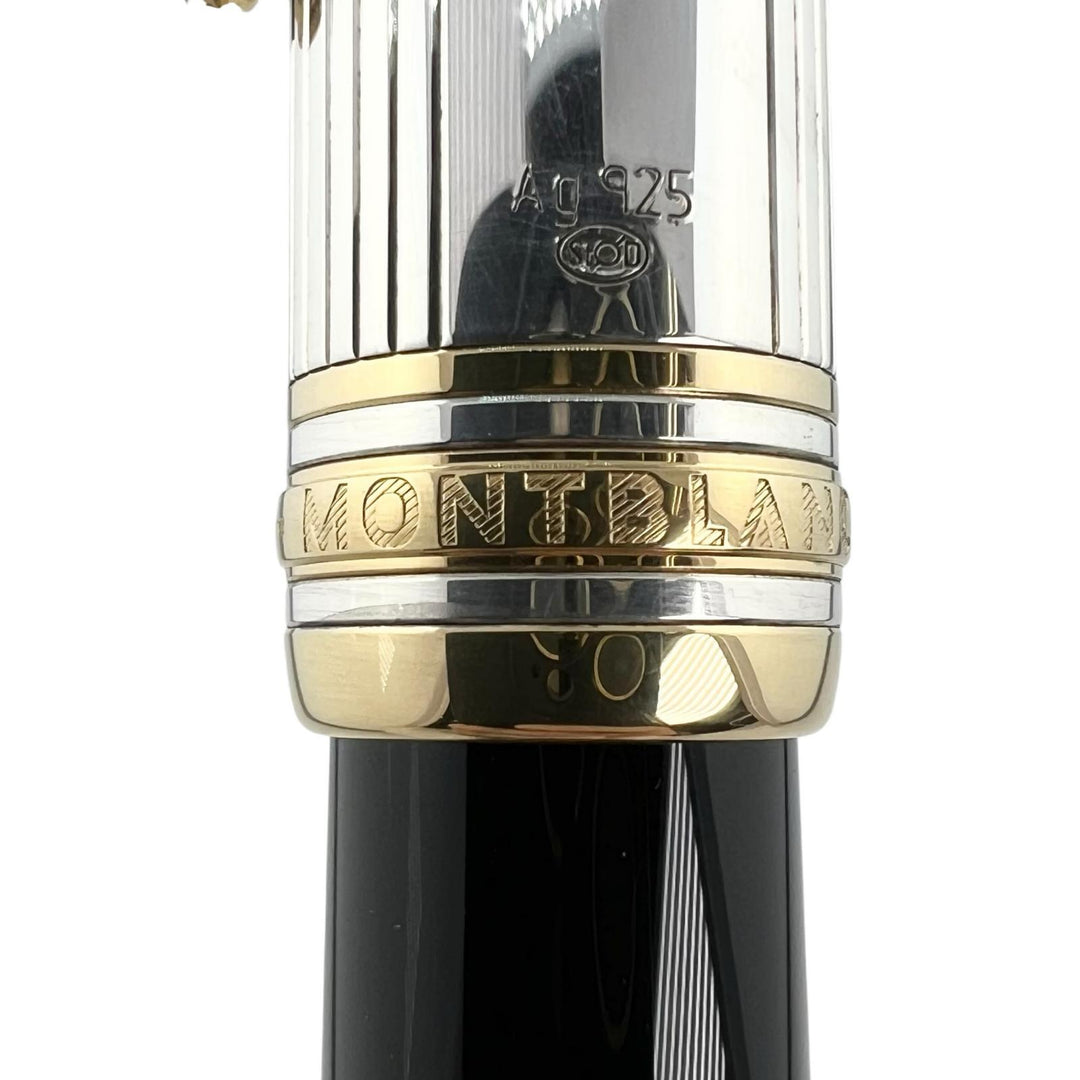 Great MONTBLANC fountain pen Meisterstück Solitaire Due Sterling Silver Le Grand