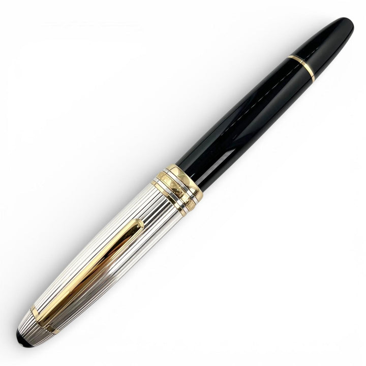 Great MONTBLANC fountain pen Meisterstück Solitaire Due Sterling Silver Le Grand