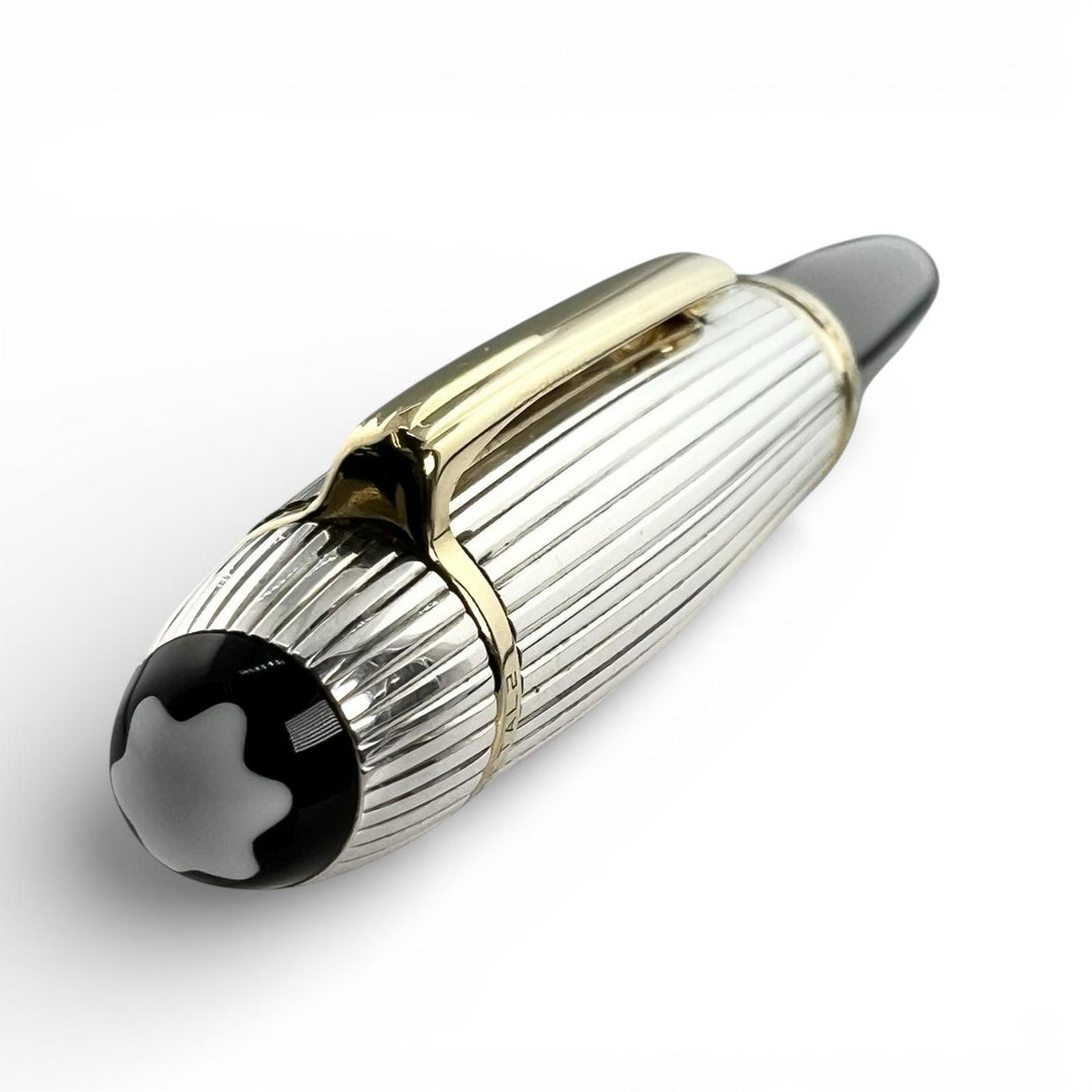 Great MONTBLANC fountain pen Meisterstück Solitaire Due Sterling Silver Le Grand