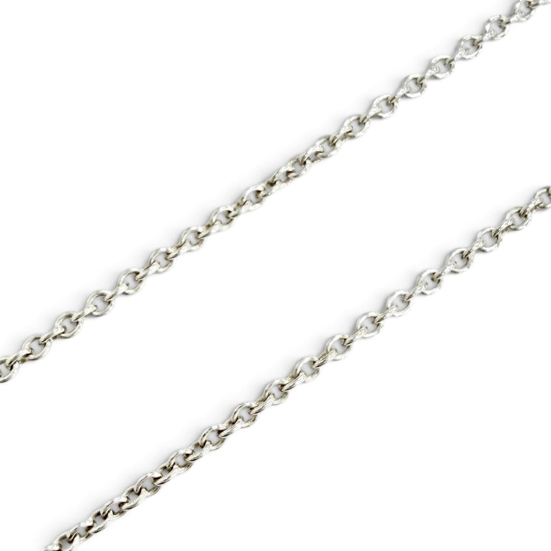 Great TIFFANY&Co. Necklace By the yard 1P Diamond Pendant Silver AG925 Women