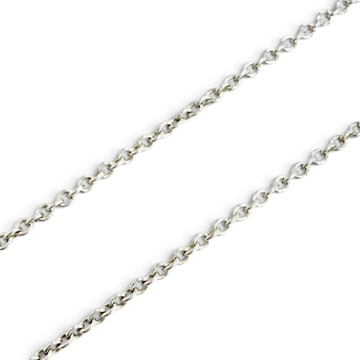 Great TIFFANY&Co. Necklace By the yard 1P Diamond Pendant Silver AG925 Women