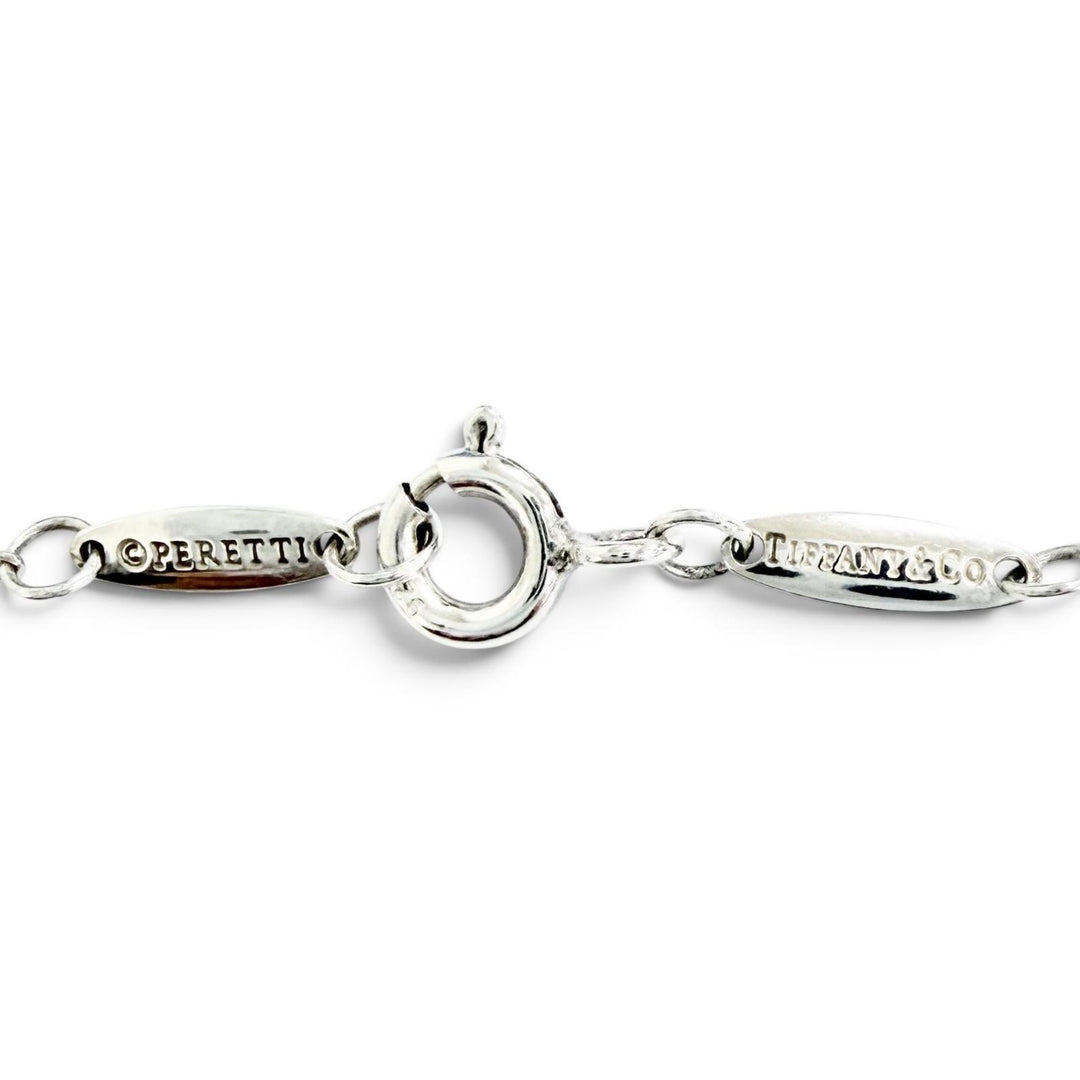 Great TIFFANY&Co. Necklace By the yard 1P Diamond Pendant Silver AG925 Women