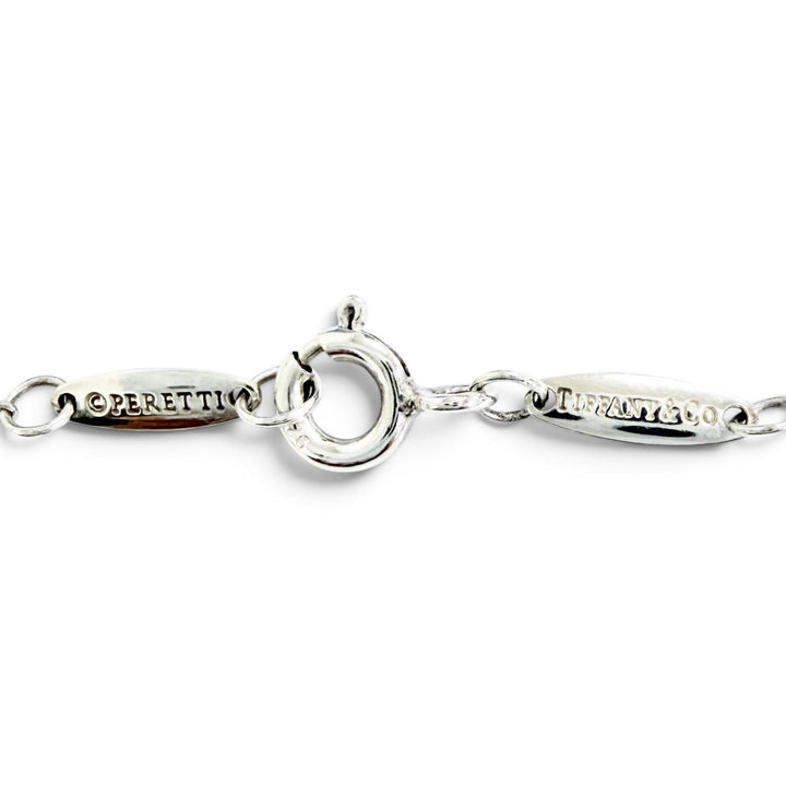 Great TIFFANY&Co. Necklace By the yard 1P Diamond Pendant Silver AG925 Women