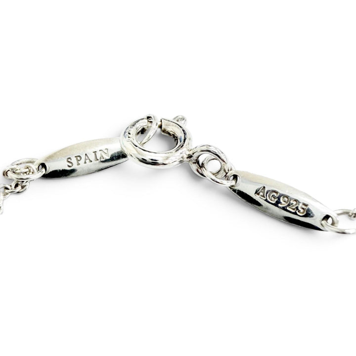 Great TIFFANY&Co. Necklace By the yard 1P Diamond Pendant Silver AG925 Women