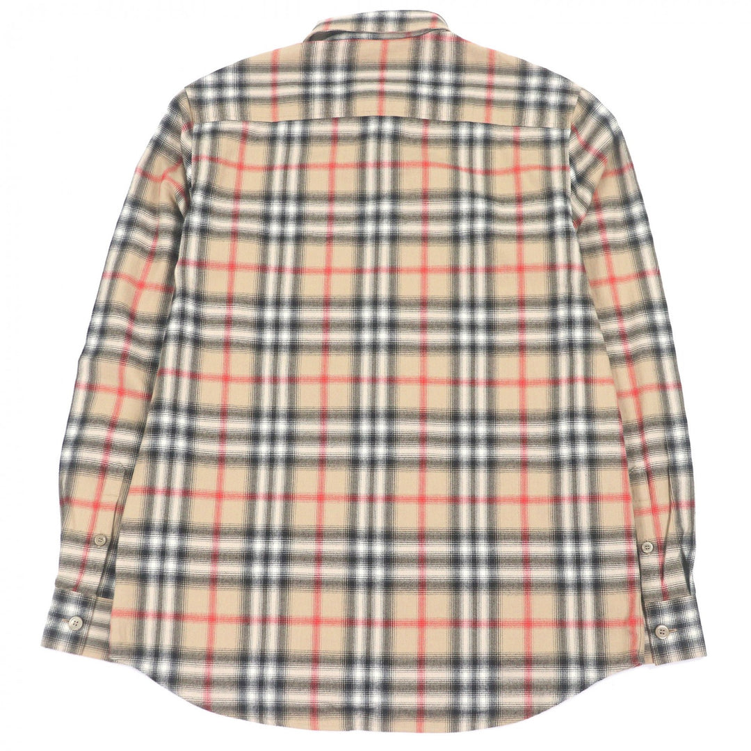 Excellent BURBERRY Long sleeve shirt Tisci period Nova check pattern beige