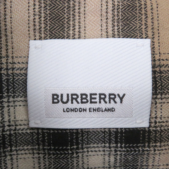 Excellent BURBERRY Long sleeve shirt Tisci period Nova check pattern beige