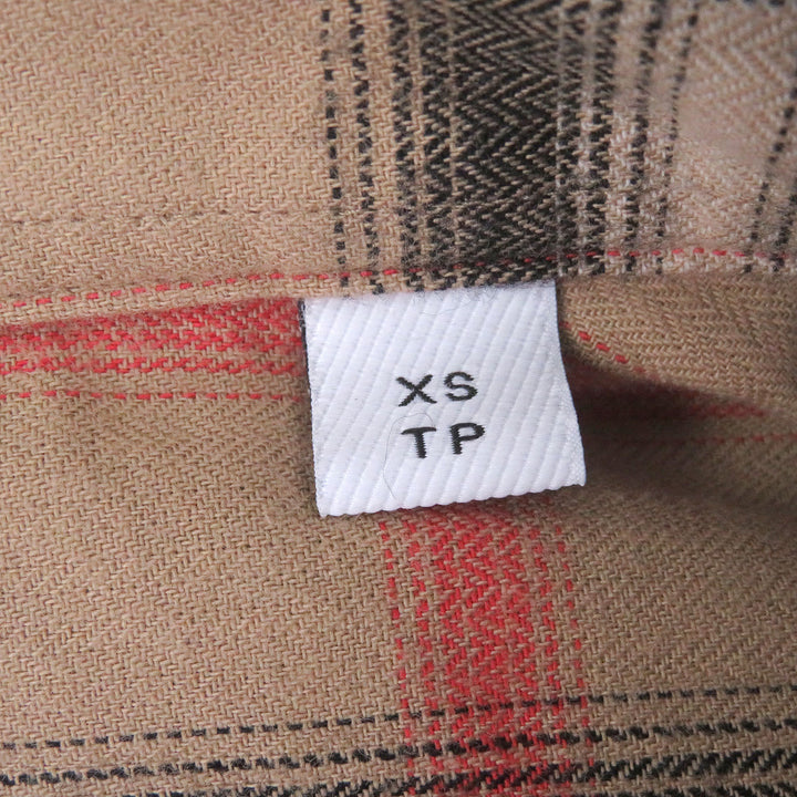 Excellent BURBERRY Long sleeve shirt Tisci period Nova check pattern beige