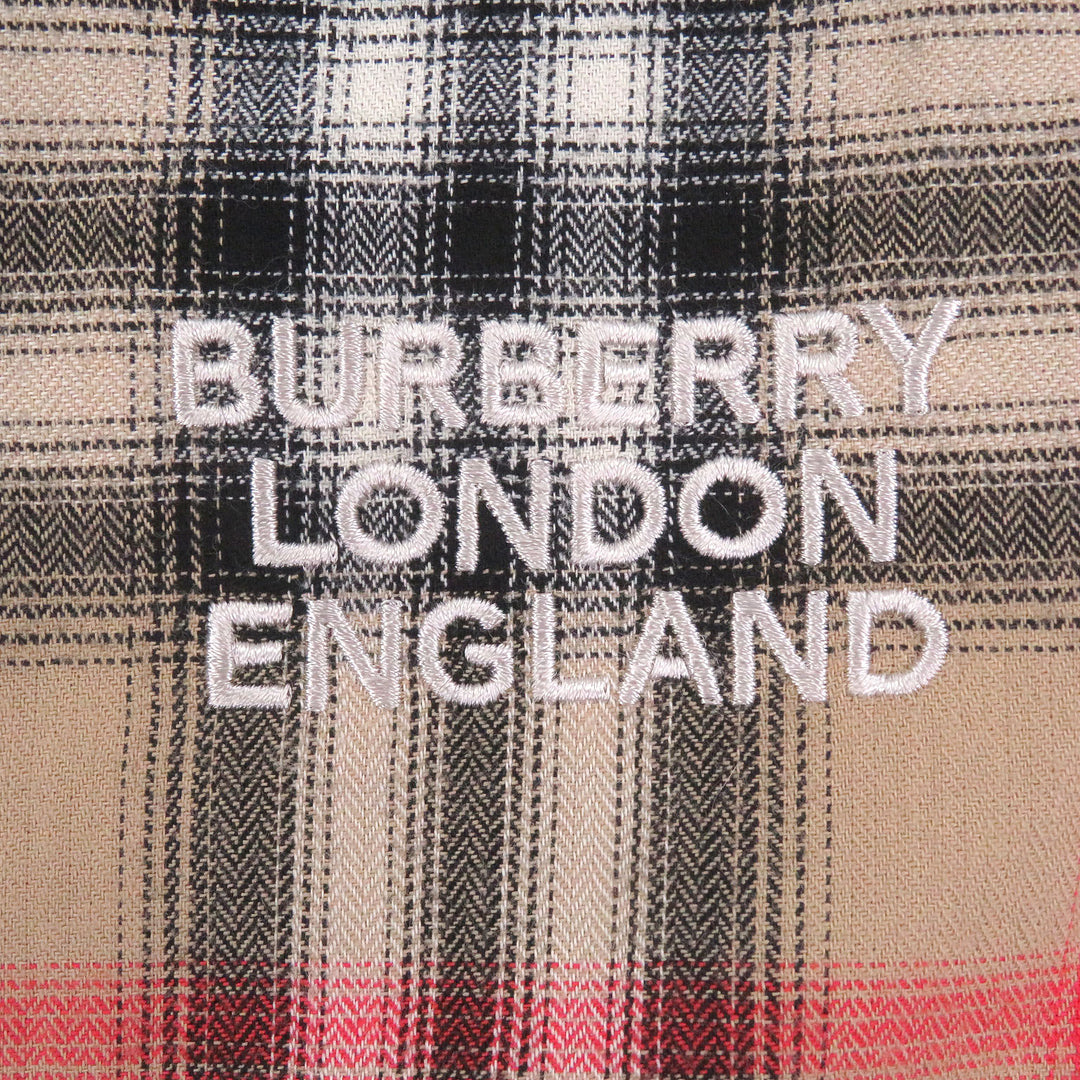 Excellent BURBERRY Long sleeve shirt Tisci period Nova check pattern beige