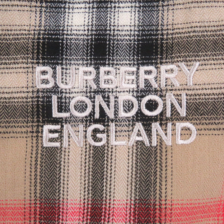 Excellent BURBERRY Long sleeve shirt Tisci period Nova check pattern beige