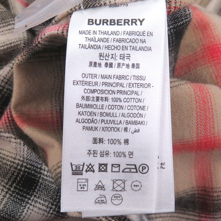 Excellent BURBERRY Long sleeve shirt Tisci period Nova check pattern beige