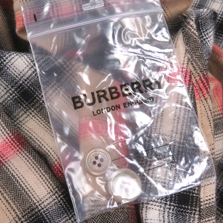 Excellent BURBERRY Long sleeve shirt Tisci period Nova check pattern beige