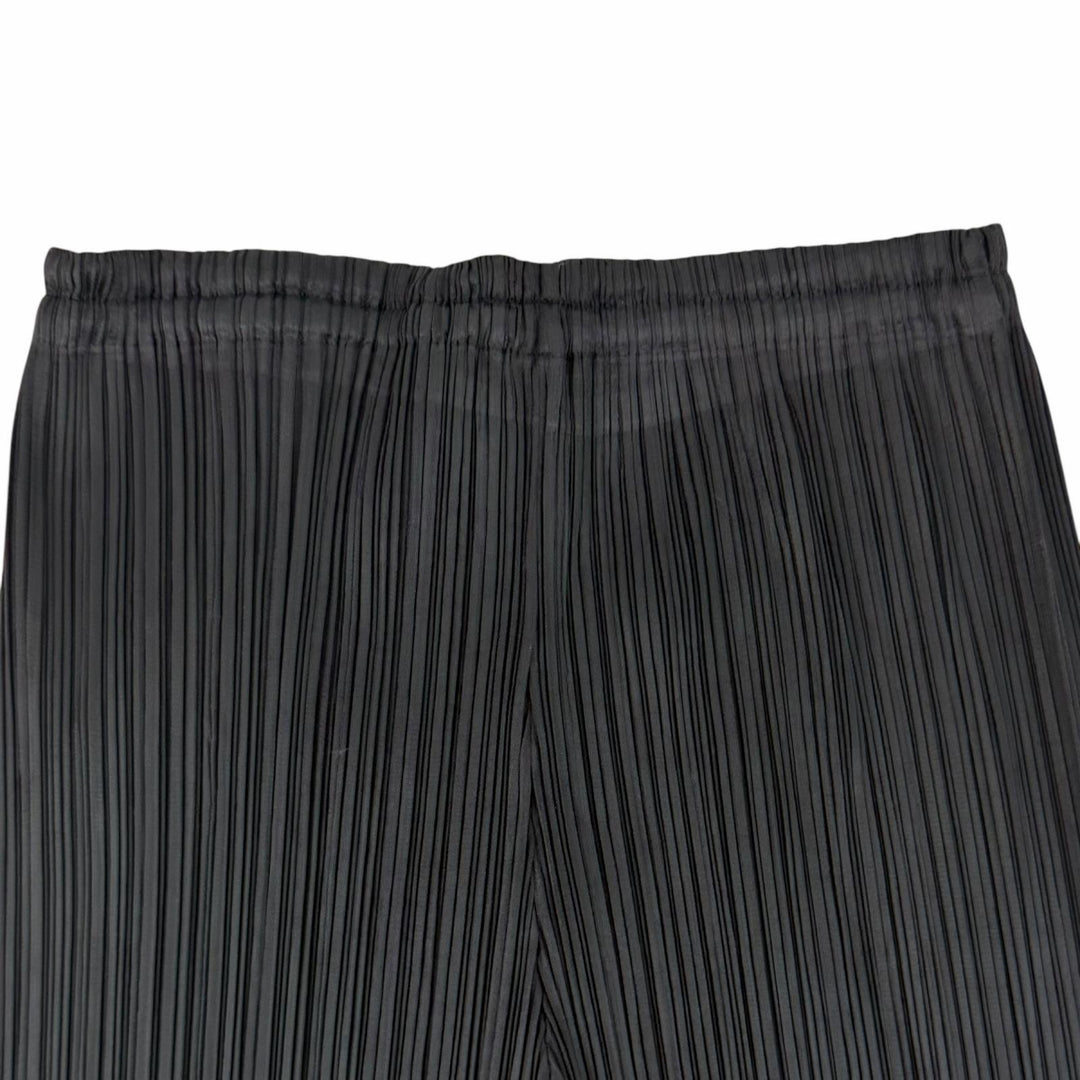 Excellent PLEATS PLEASE Pants Long Easy Pants black polyester Women 1 PP04-JF643