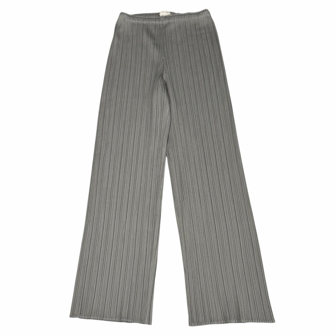 Excellent PLEATS PLEASE Pants Pleated gray polyester Women 1 PP55-JF105
