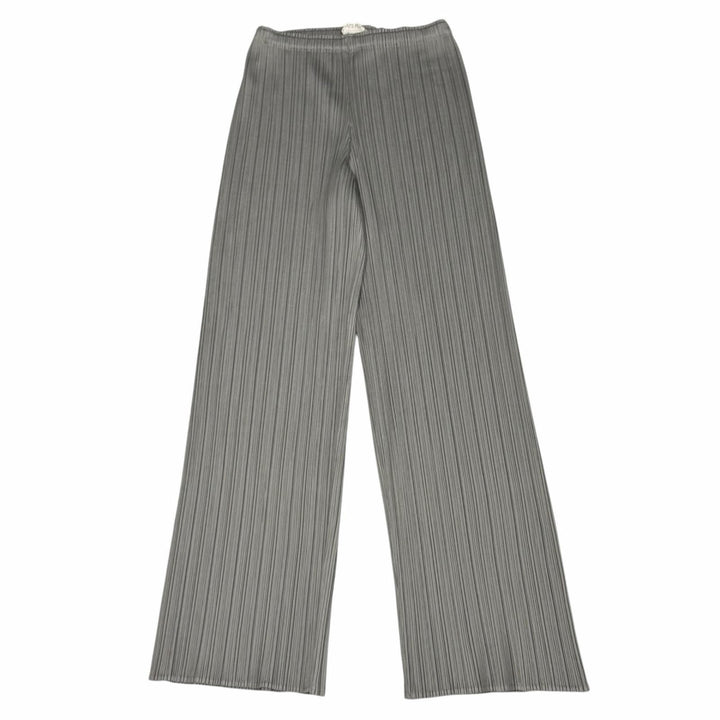 Excellent PLEATS PLEASE Pants Pleated gray polyester Women 1 PP55-JF105