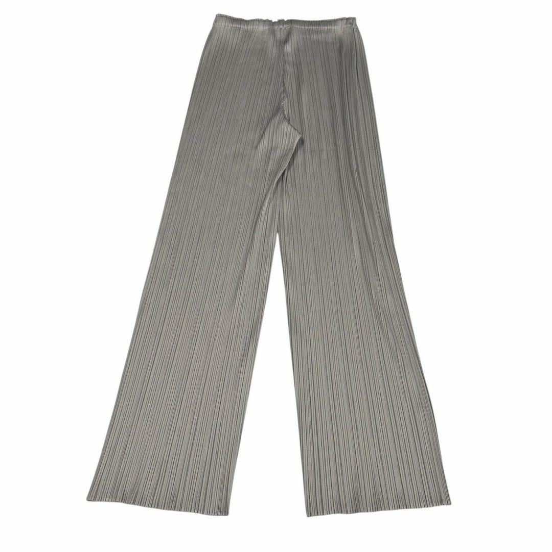 Excellent PLEATS PLEASE Pants Pleated gray polyester Women 1 PP55-JF105