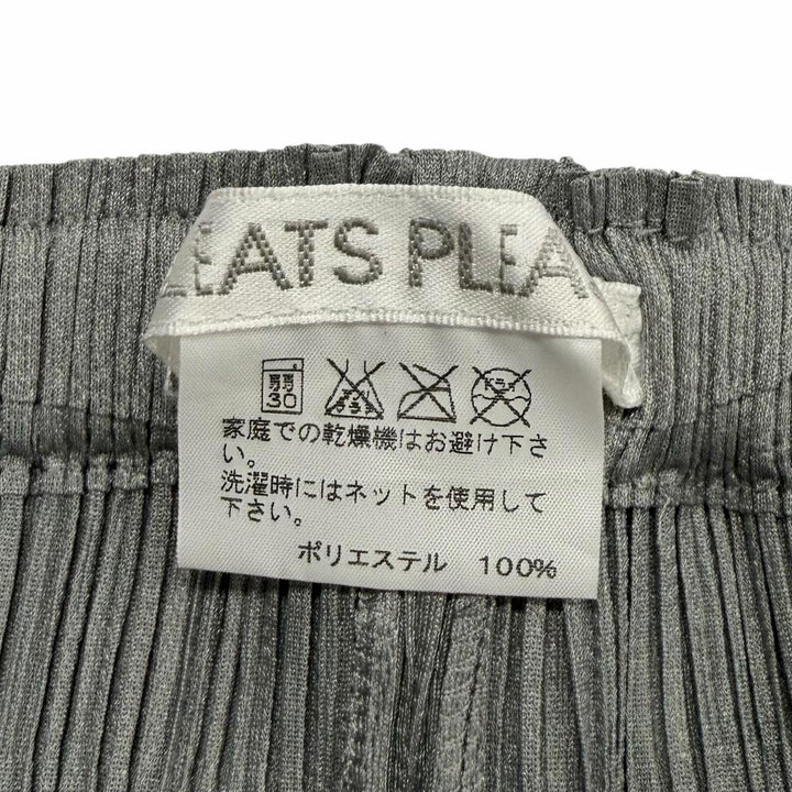 Excellent PLEATS PLEASE Pants Pleated gray polyester Women 1 PP55-JF105