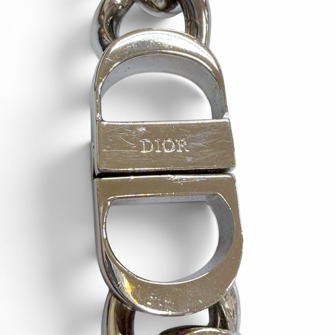 Great DIOR Necklace Current product CD ICON Chain link Silver mens N1574HOMMT