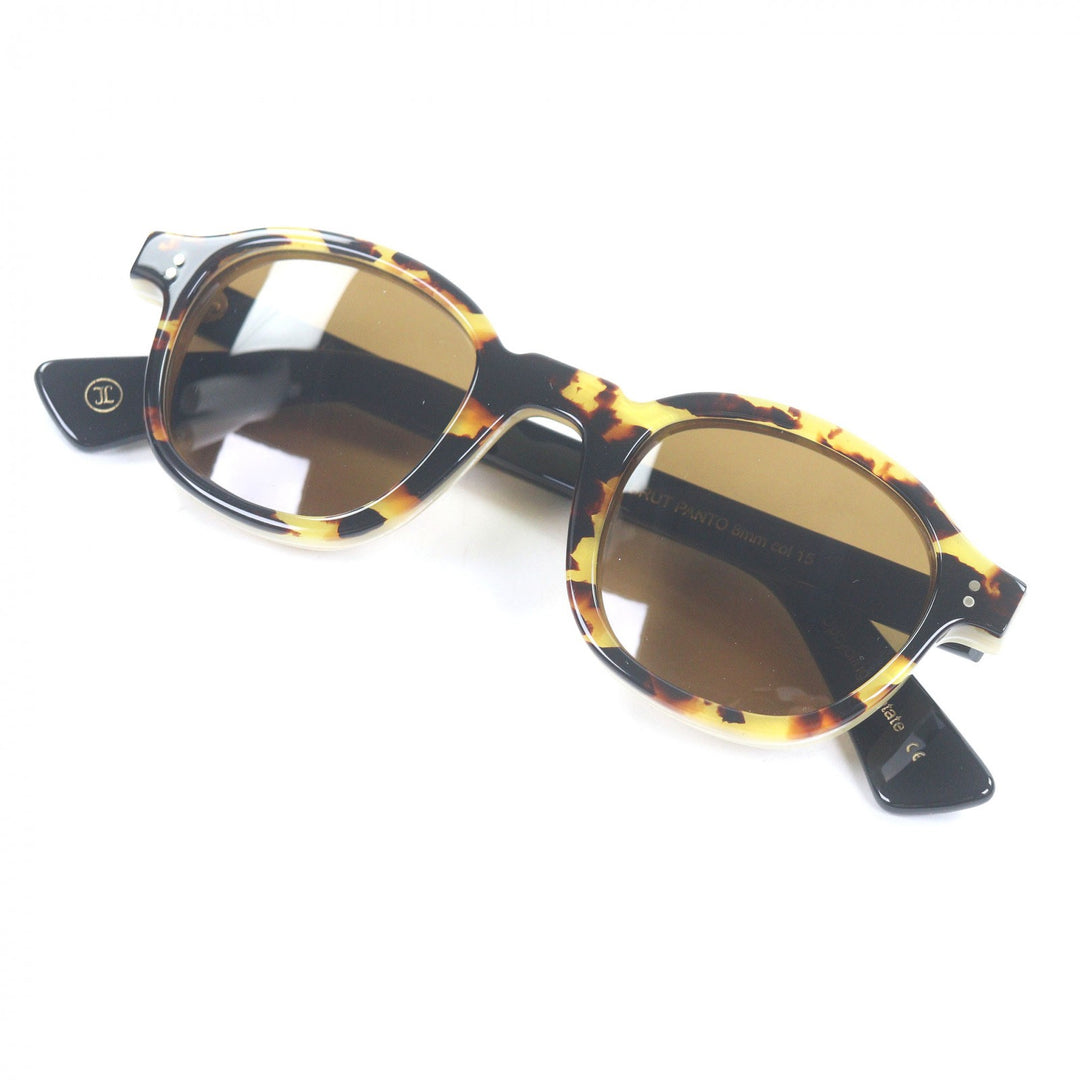 Excellent Lesca Lunetier sunglasses BRUT PANTO LIMITED EDTION Deadstock fabric