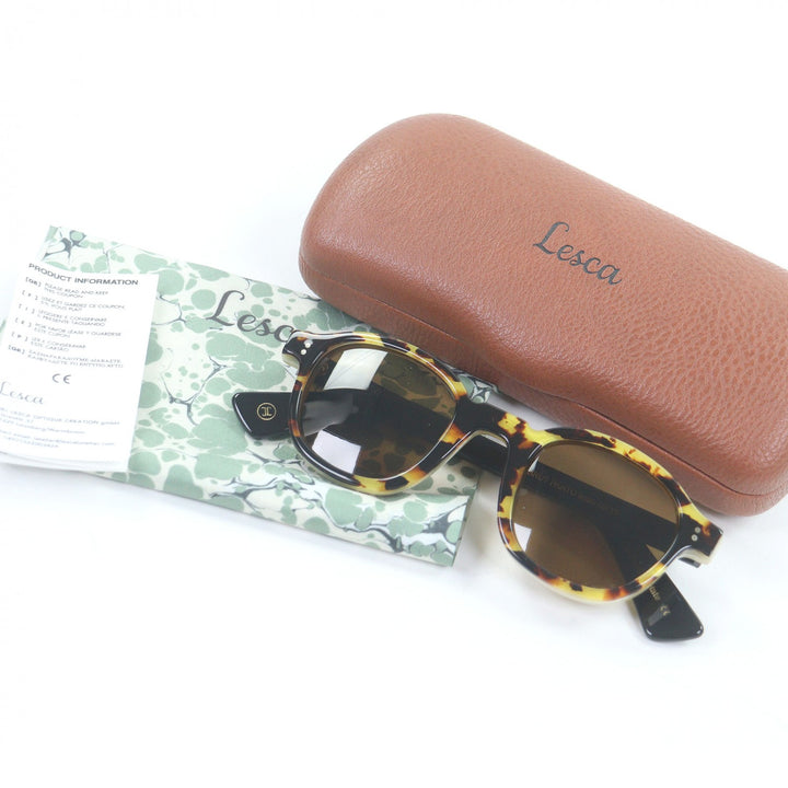 Excellent Lesca Lunetier sunglasses BRUT PANTO LIMITED EDTION Deadstock fabric