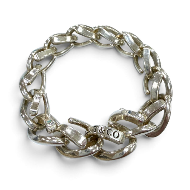 Very Good TIFFANY&Co. bracelet Forge Large Link Silver AG925 Women 18