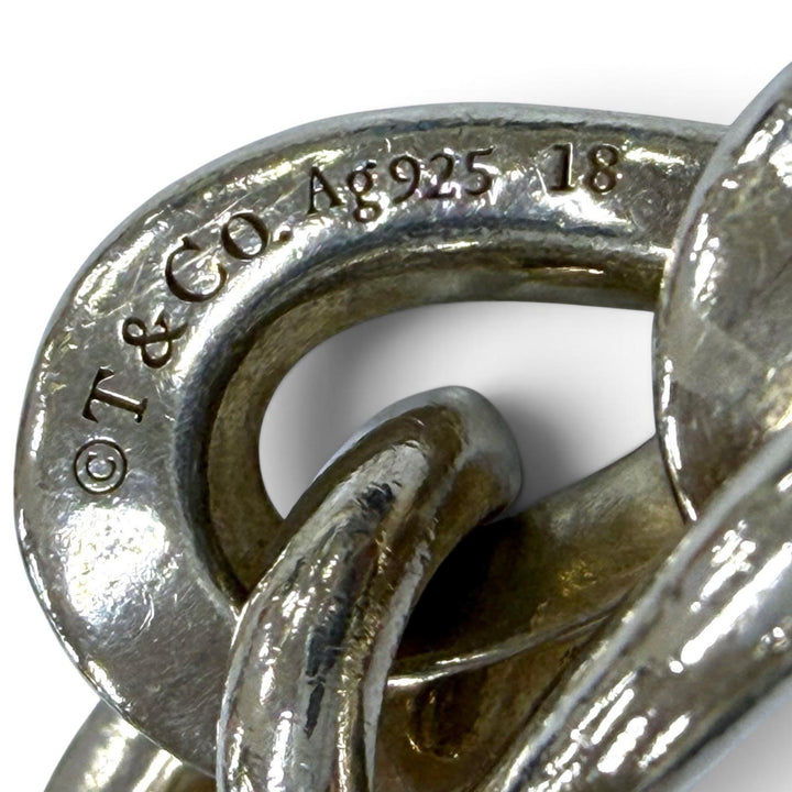 Very Good TIFFANY&Co. bracelet Forge Large Link Silver AG925 Women 18