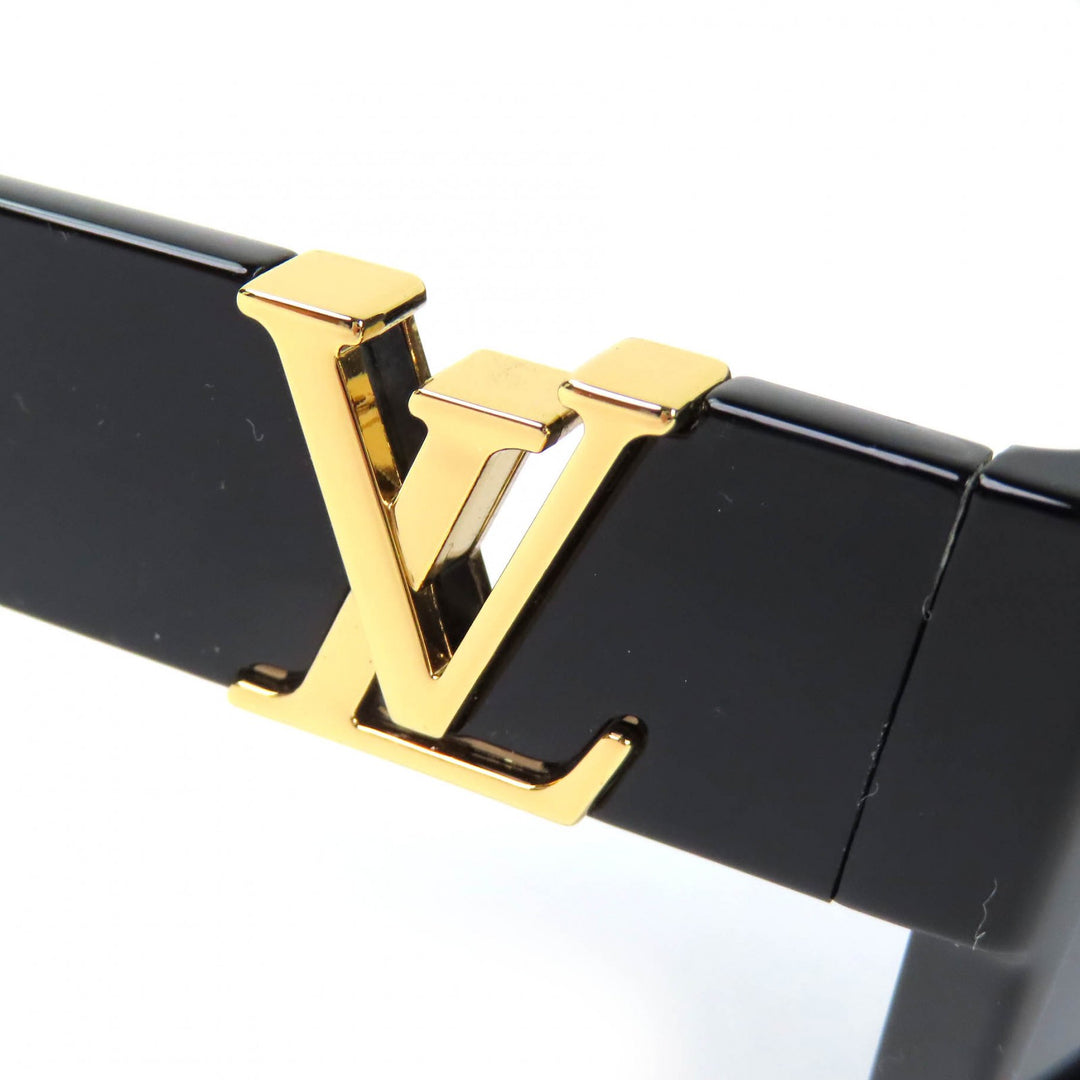Great LOUIS VUITTON sunglasses LV Sleek Square black mens Z2062E
