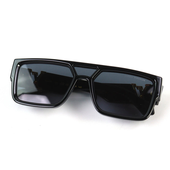 Great LOUIS VUITTON sunglasses LV Sleek Square black mens Z2062E