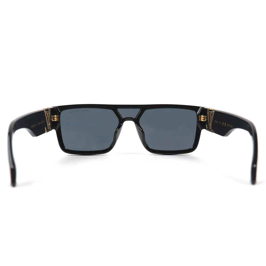 Great LOUIS VUITTON sunglasses LV Sleek Square black mens Z2062E