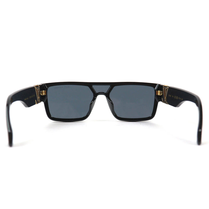 Great LOUIS VUITTON sunglasses LV Sleek Square black mens Z2062E