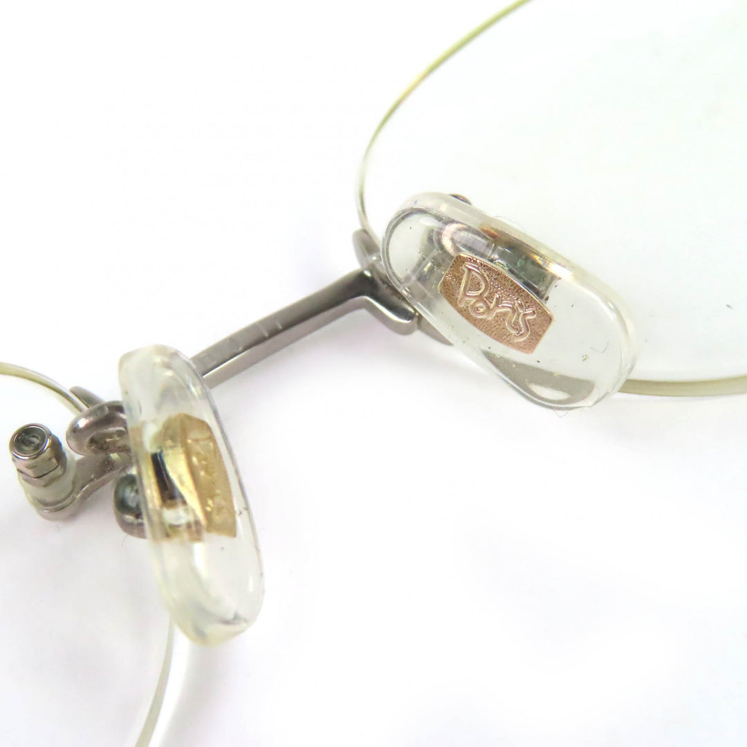 Very Good PARIS MIKI Glasses Titanium, temples partially in K18, rimless AU-132