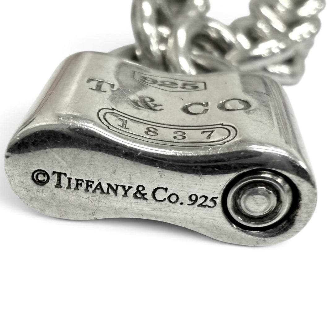 Great TIFFANY&Co. Necklace 1837 Rock Cadena Donut Link choker Silver SV925 Women