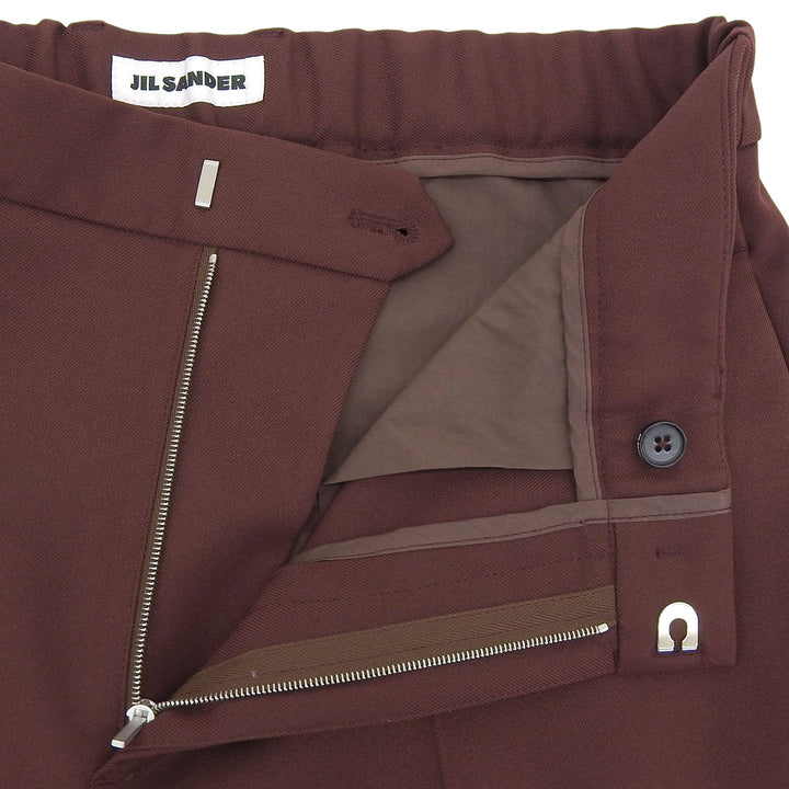 Excellent JIL SANDER Pants Wool gabardine tapered pants Brown mens 44 J21KA0011