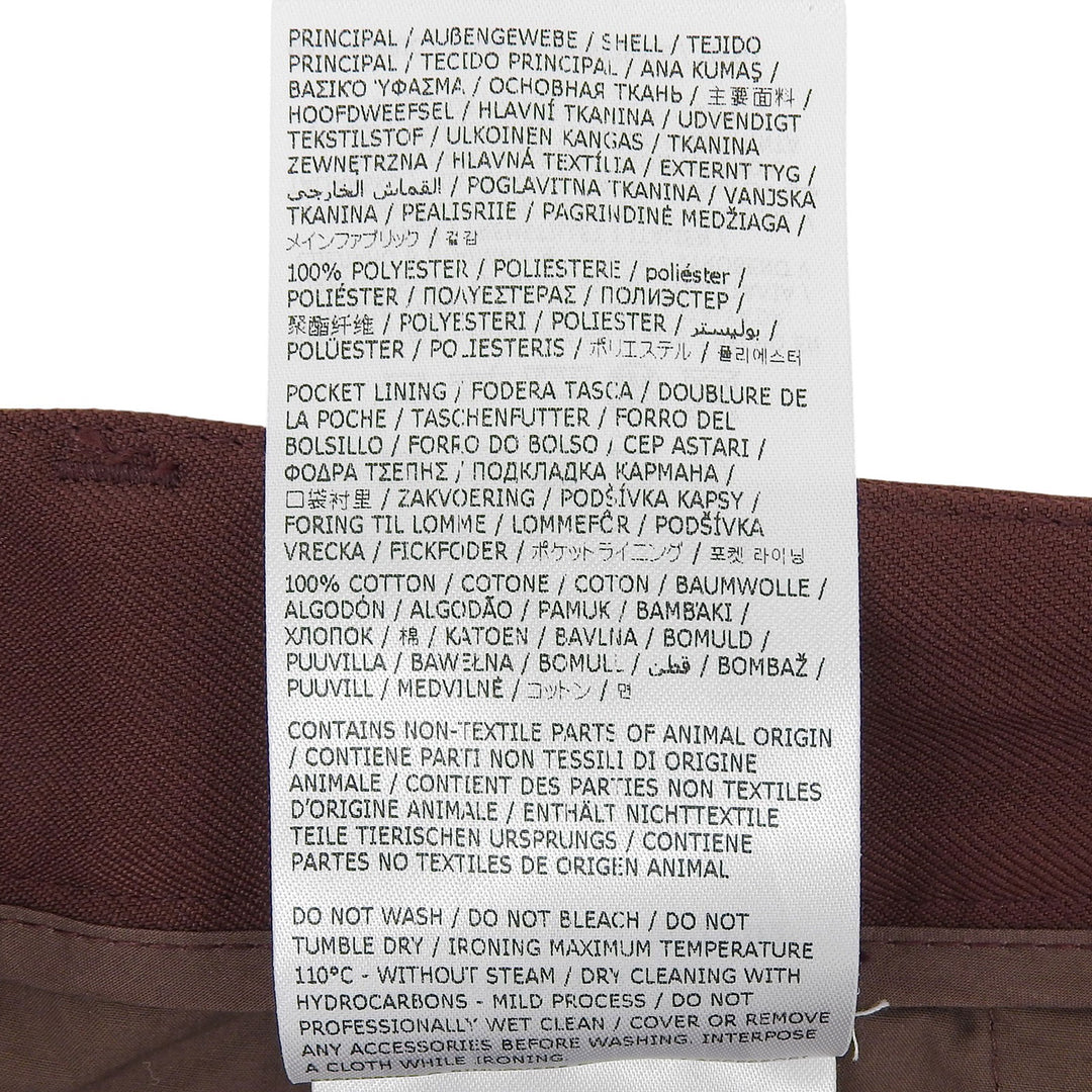 Excellent JIL SANDER Pants Wool gabardine tapered pants Brown mens 44 J21KA0011