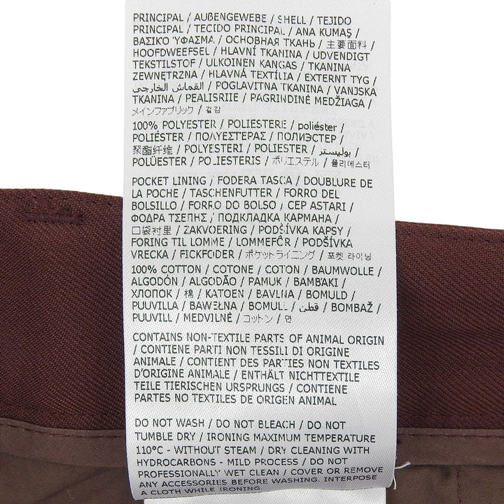 Excellent JIL SANDER Pants Wool gabardine tapered pants Brown mens 44 J21KA0011