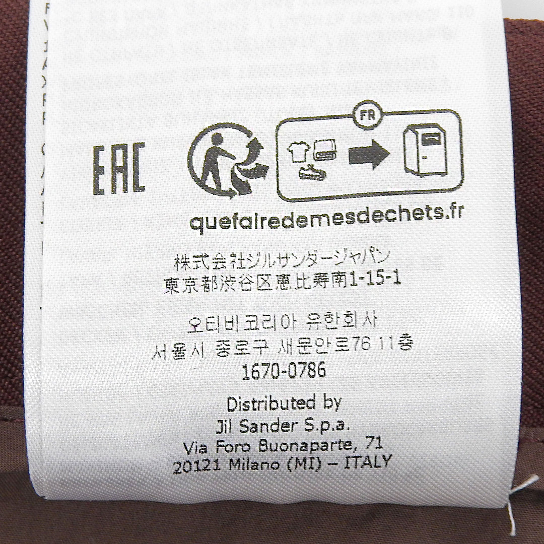 Excellent JIL SANDER Pants Wool gabardine tapered pants Brown mens 44 J21KA0011