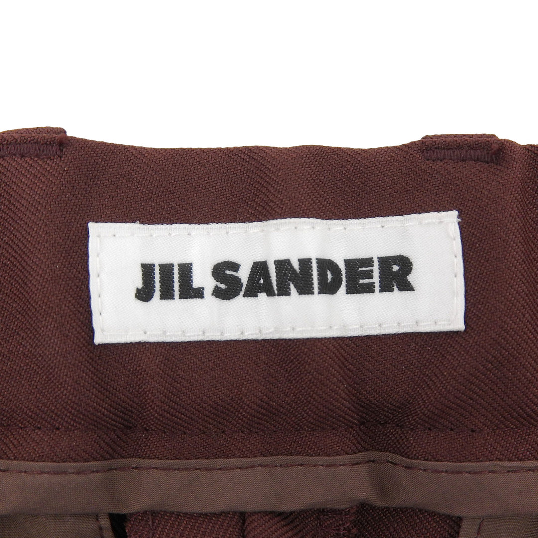 Excellent JIL SANDER Pants Wool gabardine tapered pants Brown mens 44 J21KA0011