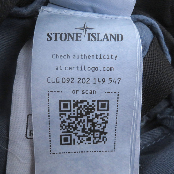 Excellent STONE ISLAND Garment-dyed effect logo patch washed cotton cargo pants