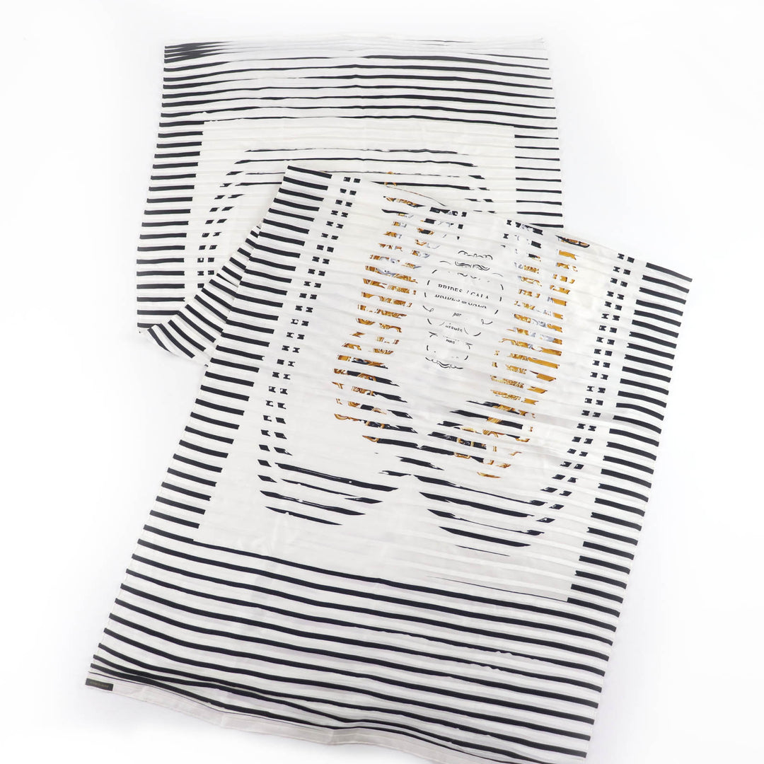 Discounted Great HERMES Stall BRIDES DE GALA Silk Products Pleated Large Size White system