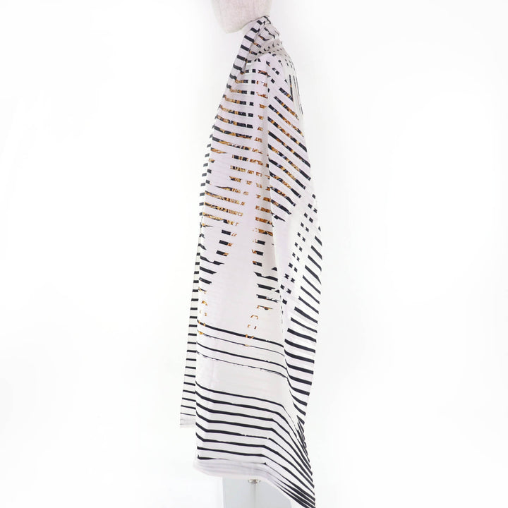 Discounted Great HERMES Stall BRIDES DE GALA Silk Products Pleated Large Size White system