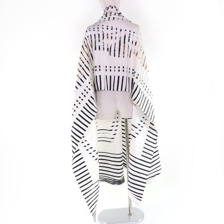 Discounted Great HERMES Stall BRIDES DE GALA Silk Products Pleated Large Size White system