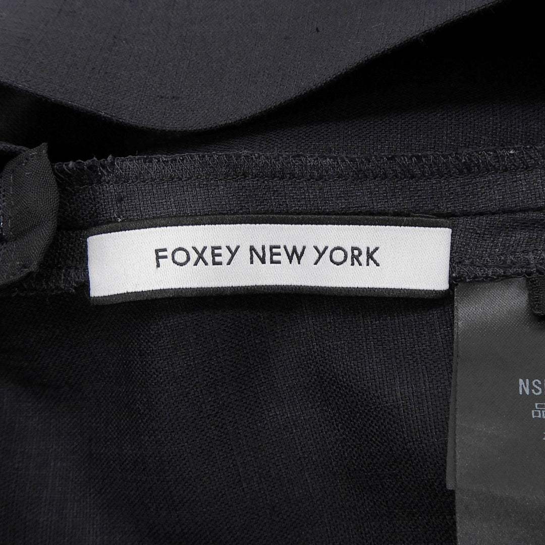 Excellent FOXEY NEW YORK Pants Modern Breeze Navy polyester Women 38 45145