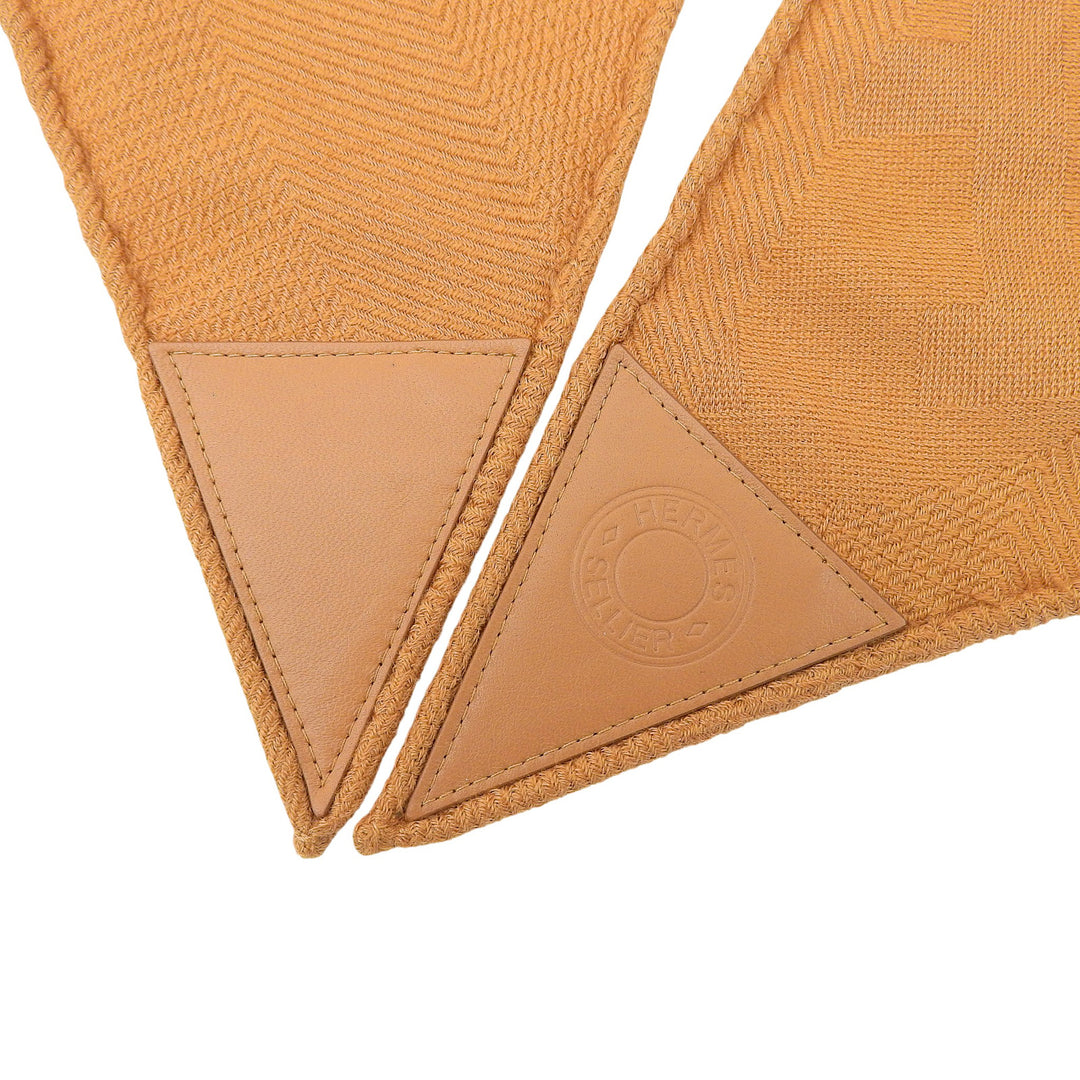 Excellent HERMES Stall New Libris Brown cashmere Women