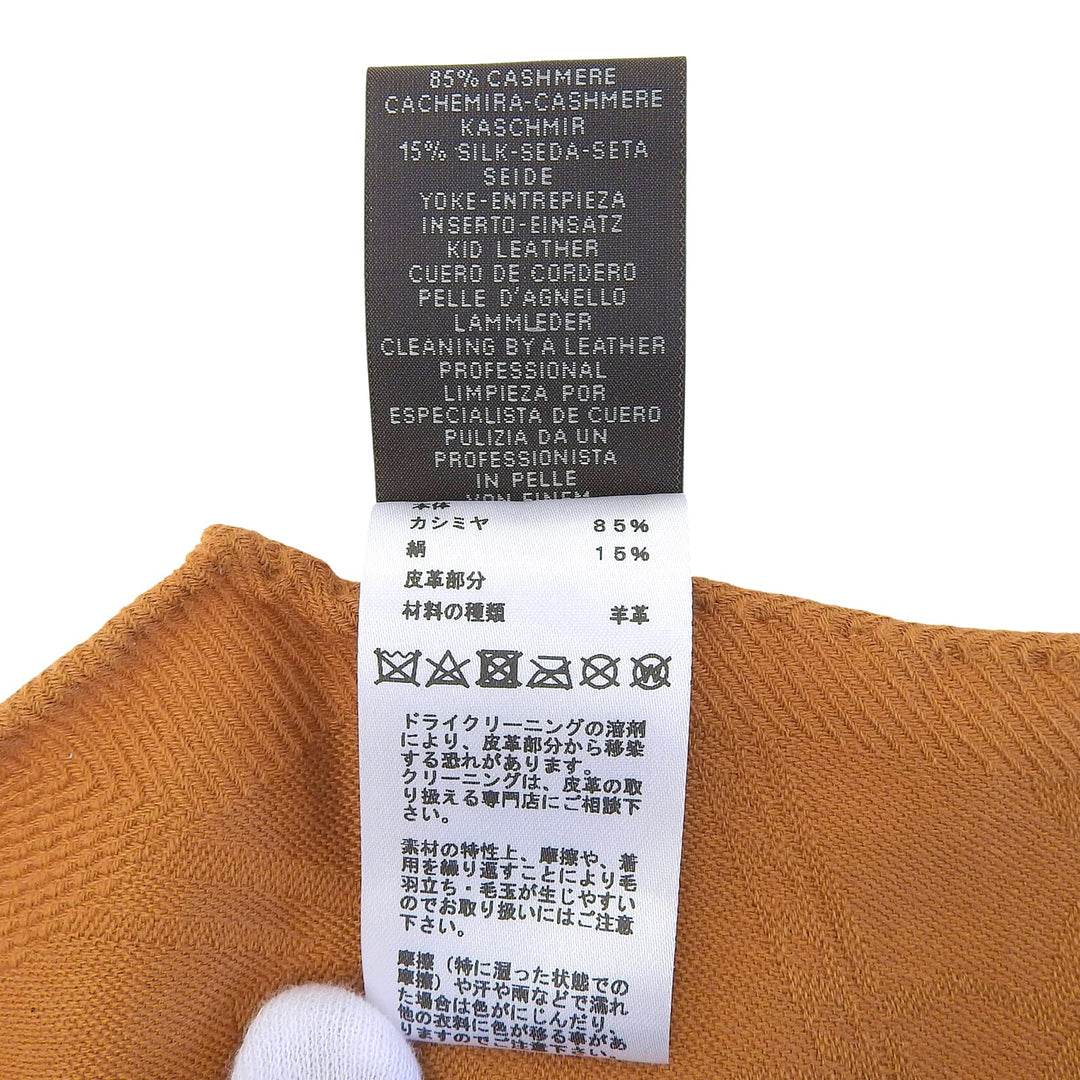 Excellent HERMES Stall New Libris Brown cashmere Women