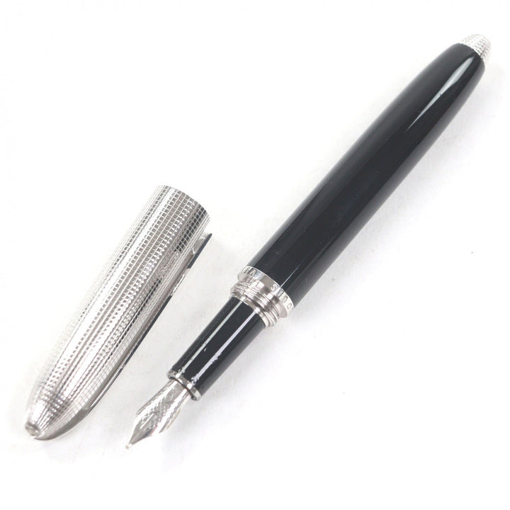 Very Good LOUIS VUITTON fountain pen Dock lacquer Cap type black 18K mens