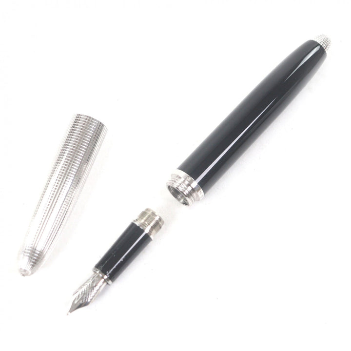 Very Good LOUIS VUITTON fountain pen Dock lacquer Cap type black 18K mens