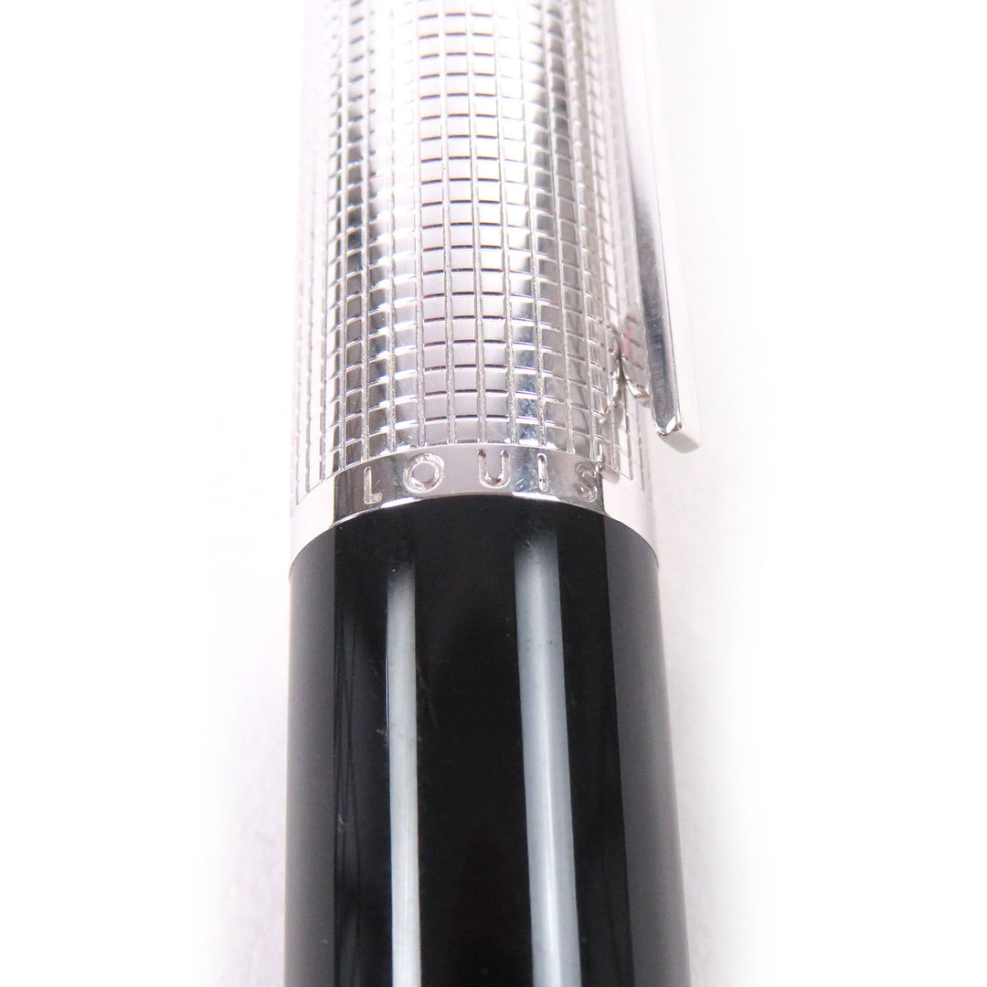 Very Good LOUIS VUITTON fountain pen Dock lacquer Cap type black 18K mens