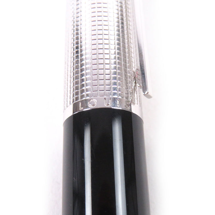 Very Good LOUIS VUITTON fountain pen Dock lacquer Cap type black 18K mens