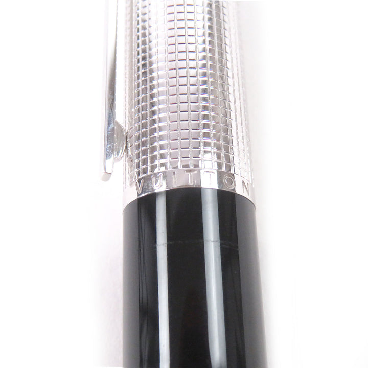 Very Good LOUIS VUITTON fountain pen Dock lacquer Cap type black 18K mens