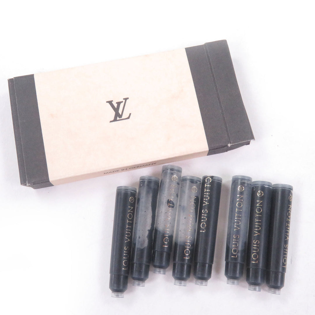 Very Good LOUIS VUITTON fountain pen Dock lacquer Cap type black 18K mens